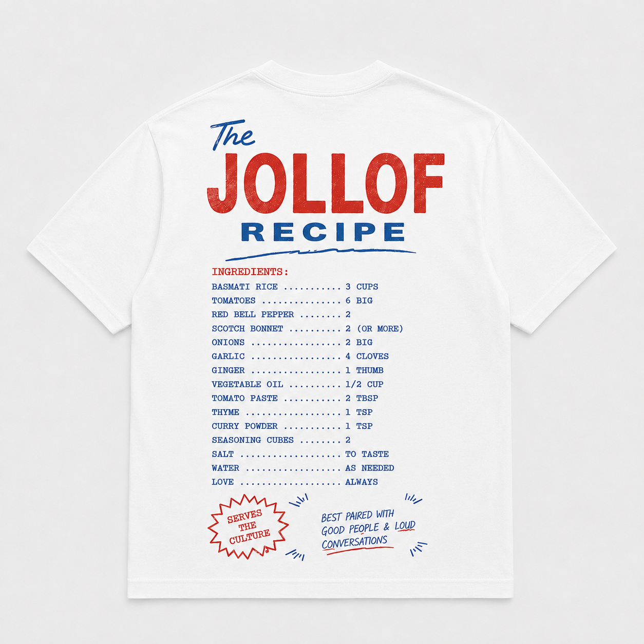 The Jollof Recipe T-shirt